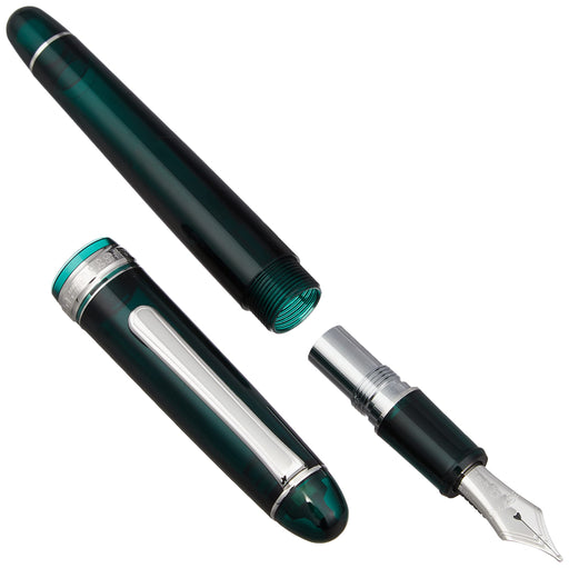 Platinum 3776 Century Laurel Green Fountain Pen with Rhodium Finish and Bold B Tip-Kiichin - The #1 Place for Japanese Goods in Your Hand!