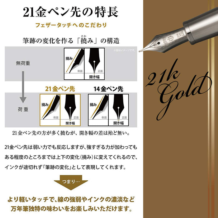 Sailor Profit Black Luster Medium Point Fountain Pen Model 11-3048-420-Kiichin - The #1 Place for Japanese Goods in Your Hand!