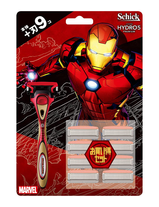 Schick Hydro 5 Iron Man Premium Marvel Collection Club Pack + 9 Blades Body-Kiichin - The #1 Place for Japanese Goods in Your Hand!