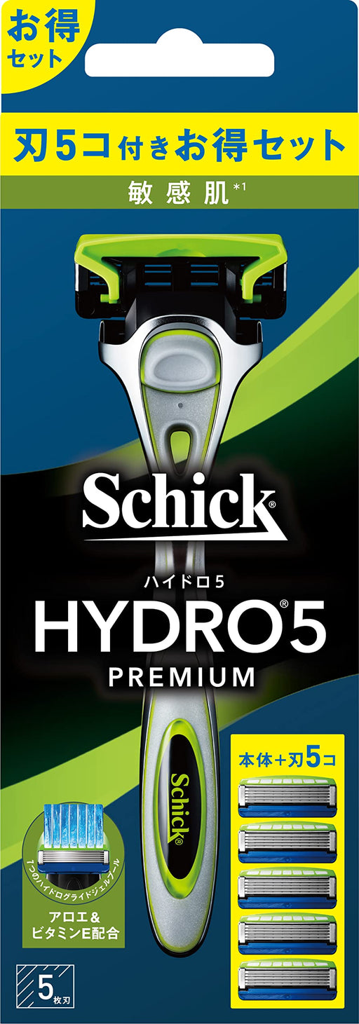 Schick Hydro 5 Razor with Holder and 4 Replacement Blades for Sensitive Skin-Kiichin - The #1 Place for Japanese Goods in Your Hand!