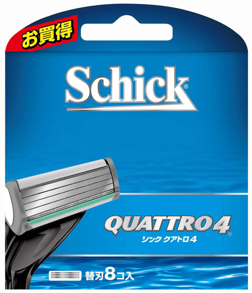 Schick Quattro 4-Blade Replacement Blades Pack of 8 by Schick-Kiichin - The #1 Place for Japanese Goods in Your Hand!