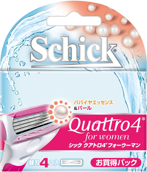 Schick Quattro 4-Pack Women's Razor Replacement Blades-Kiichin - The #1 Place for Japanese Goods in Your Hand!