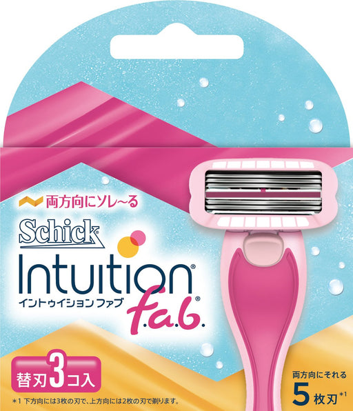 Schick Intuition Fab Women's Razor Spare Blades 3 Pieces-Kiichin - The #1 Place for Japanese Goods in Your Hand!