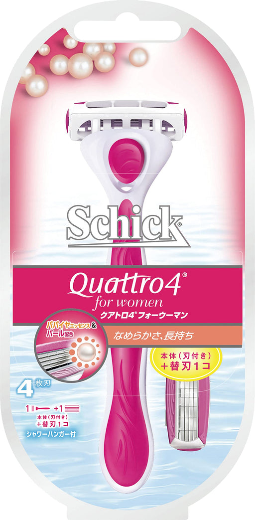 Schick Quattro 4 Women's Razor with 3 Replacement Blades-Kiichin - The #1 Place for Japanese Goods in Your Hand!