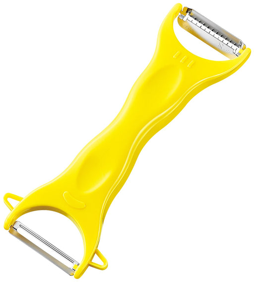 Shimomura Kougyou Japan Veggie Julienne Peeler FV-634 Yellow 6x12cm-Kiichin - The #1 Place for Japanese Goods in Your Hand!