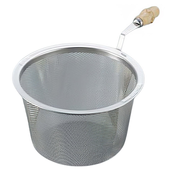 Premium Bamboo Handled Stainless Steel Tea Strainer - 66-72mm-Kiichin - The #1 Place for Japanese Goods in Your Hand!