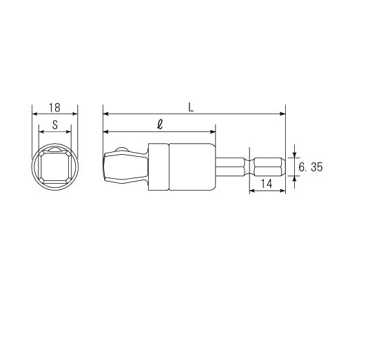 Top Kogyo Alpha Flex Socket Adapter 12.7mm for Drills Swivel 10 Degrees-Kiichin - The #1 Place for Japanese Goods in Your Hand!