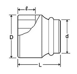 Top Kogyo Impact Socket 50mm Diagonal x 70mm Length Hex 8-Min Drive Made in Japan-Kiichin - The #1 Place for Japanese Goods in Your Hand!