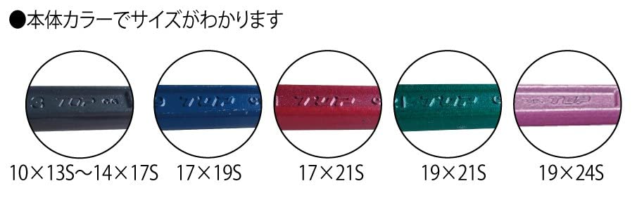 Top Kogyo Short Ratchet Wrench 17x19mm Curved Sino Blue Carpentry Tool-Kiichin - The #1 Place for Japanese Goods in Your Hand!