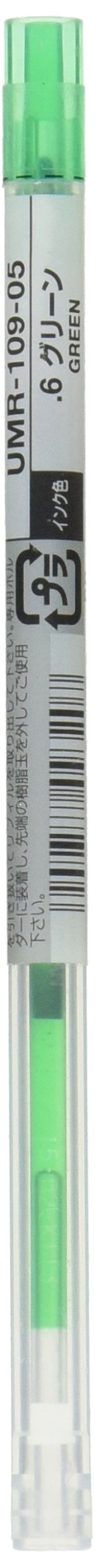 Mitsubishi Pencil Uni Gel Ballpoint Pen Refill 0.5mm Lime Green Style Fit-Kiichin - The #1 Place for Japanese Goods in Your Hand!