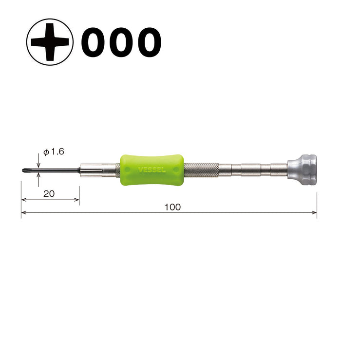 Vessel TD-51 Precision Screwdriver for Small Screws +000-Kiichin - The #1 Place for Japanese Goods in Your Hand!