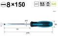 Vessel Megadora 8x150 Regular Screwdriver - High-Quality Tool-Kiichin - The #1 Place for Japanese Goods in Your Hand!
