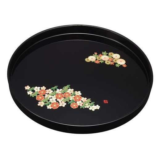 Yamaya Lacquerware Shop 30cm Black Round Tray Kishu Yoshio Nariyoshi-Kiichin - The #1 Place for Japanese Goods in Your Hand!