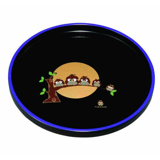 Yamaya Lacquerware Shop 30cm Forest Owl Kishu Lacquer Round Tray-Kiichin - The #1 Place for Japanese Goods in Your Hand!