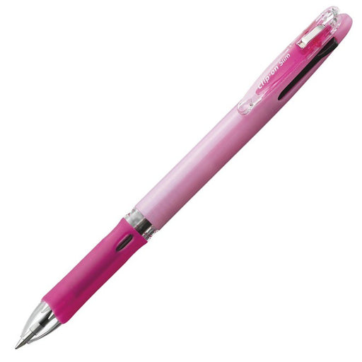 Zebra B-B3A5-Wp Zebra 10-Pack Slim Clip-On Pastel Pink 3-Color Ballpoint Pen-Kiichin - The #1 Place for Japanese Goods in Your Hand!