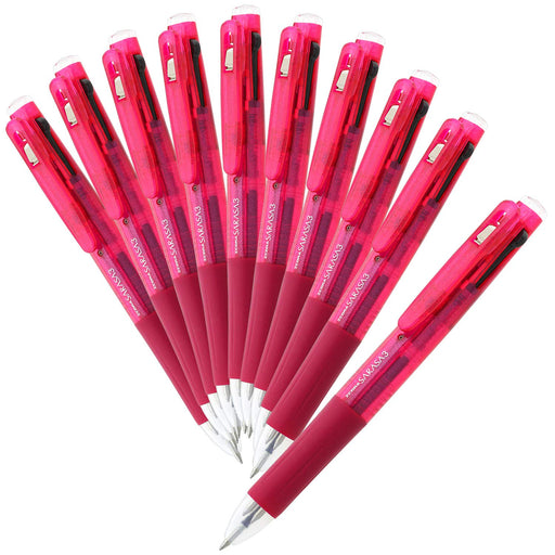 Zebra Sarasa 3-Color 0.5mm Wine Ballpoint Pen Pack of 10 Bottles-Kiichin - The #1 Place for Japanese Goods in Your Hand!