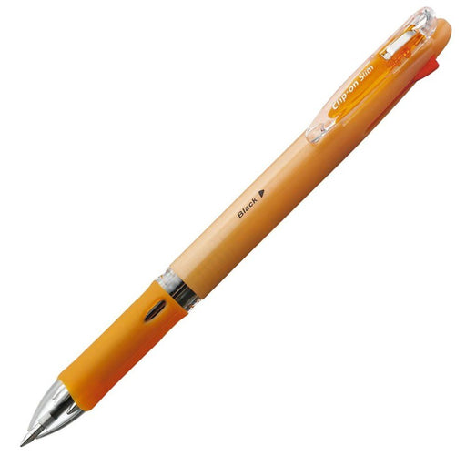 Zebra 10-Pack 4-Color Slim Clip-On Ballpoint Pens in Pastel Orange-Kiichin - The #1 Place for Japanese Goods in Your Hand!