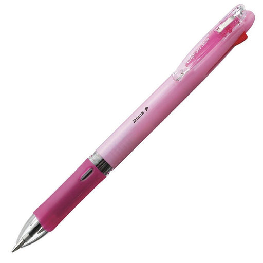 Zebra 4-Color Slim Clip-On Ballpoint Pen Pastel Pink Pack of 10-Kiichin - The #1 Place for Japanese Goods in Your Hand!