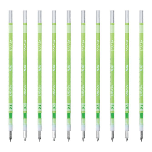 Zebra Prefeel Sarasa Ballpoint Pen Lead Refill 0.3 Light Green 10 Pieces-Kiichin - The #1 Place for Japanese Goods in Your Hand!