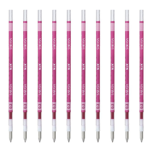 Zebra Prefeel Sarasa 10-Piece Magenta Ballpoint Pen Refill Njk-0.3 Lead-Kiichin - The #1 Place for Japanese Goods in Your Hand!