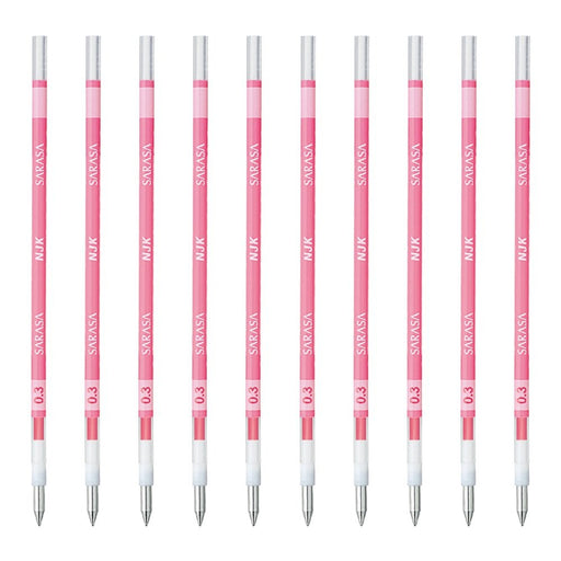 Zebra Prefeel Sarasa Ballpoint Pen Refill | 0.3 Lead Pink Ink 10 Pieces-Kiichin - The #1 Place for Japanese Goods in Your Hand!