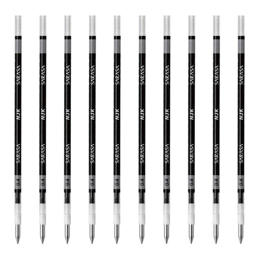 Zebra Prefeel Sarasa 0.4 Lead Ballpoint Pen Refill Black 10 Pieces Pack-Kiichin - The #1 Place for Japanese Goods in Your Hand!