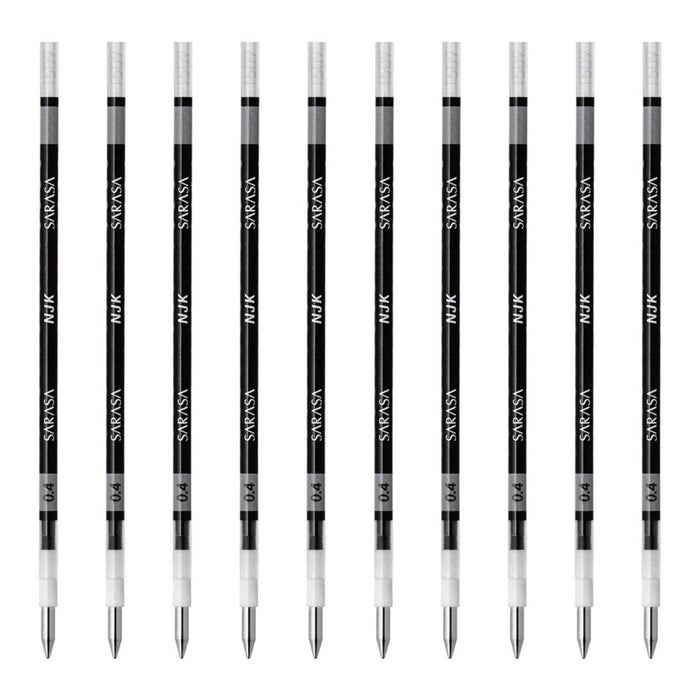 Zebra Prefeel Sarasa 0.4 Lead Ballpoint Pen Refill Black 10 Pieces Pack-Kiichin - The #1 Place for Japanese Goods in Your Hand!