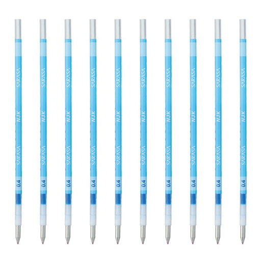 Zebra Prefeel Sarasa Light Blue Ballpoint Pen Refill Njk-0.4 Lead Pack of 10-Kiichin - The #1 Place for Japanese Goods in Your Hand!