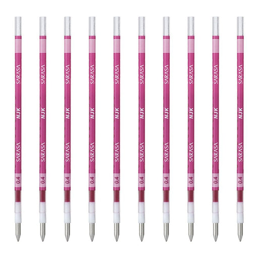 Zebra Prefeel Sarasa Njk-0.4 Magenta Ballpoint Pen Refill 10 Pieces-Kiichin - The #1 Place for Japanese Goods in Your Hand!