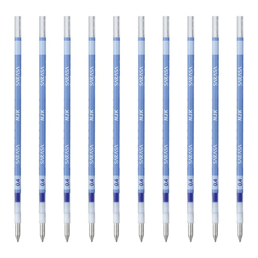 Zebra Prefeel Sarasa Pale Blue 0.4 Njk Ballpoint Pen Refill - 10 Pieces Pack-Kiichin - The #1 Place for Japanese Goods in Your Hand!