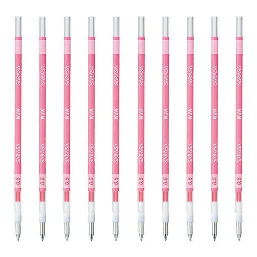 Zebra Prefeel Sarasa Pink Ballpoint Pen Refill NJK-0.5 Lead 10 Pieces Pack-Kiichin - The #1 Place for Japanese Goods in Your Hand!
