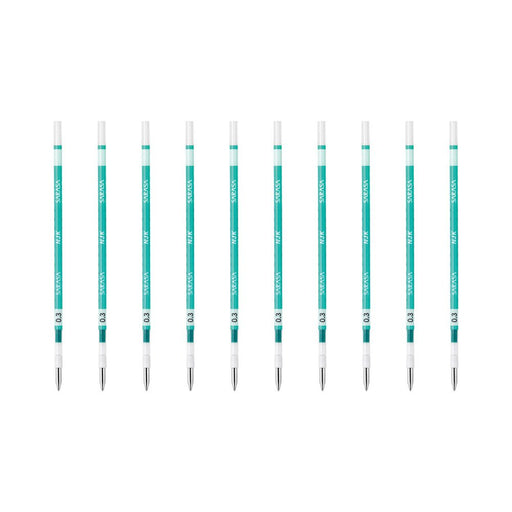 Zebra Sarasa Select Blue Green 0.3mm Ballpoint Pen Refills 10 Pack-Kiichin - The #1 Place for Japanese Goods in Your Hand!