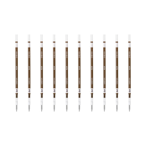 Zebra Sarasa Select Brown Ballpoint Pen Refill 0.4 Lead 10 Pieces Pack-Kiichin - The #1 Place for Japanese Goods in Your Hand!