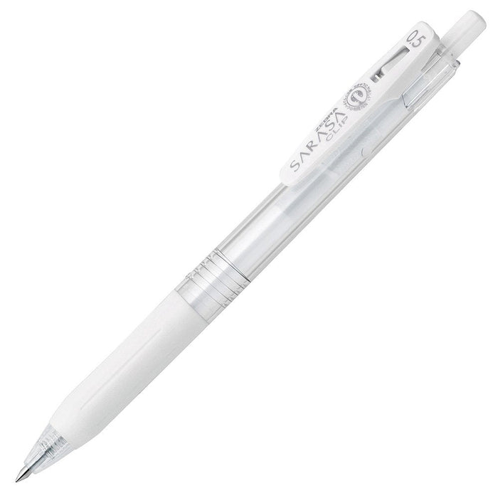 Zebra Sarasa Clip 0.5 Gel Ballpoint Pen Milk White Pack of 10-Kiichin - The #1 Place for Japanese Goods in Your Hand!