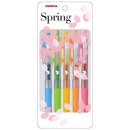 Zebra 5-Color Set Sarasa Clip 0.5mm Gel Ballpoint Pen Butterfly Series-Kiichin - The #1 Place for Japanese Goods in Your Hand!
