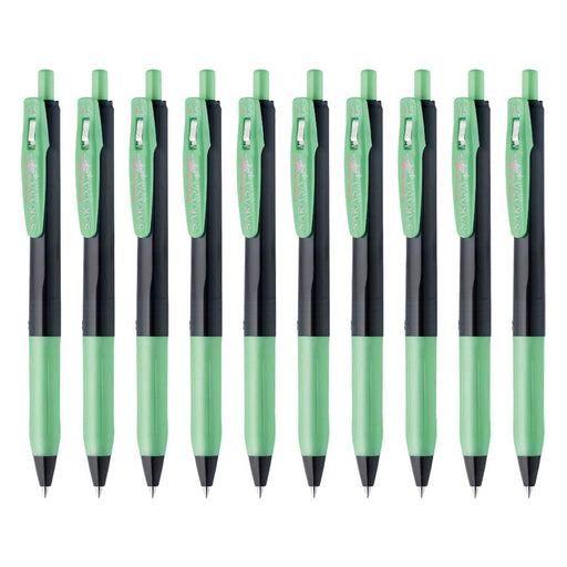 Zebra Sarasa Clip Gel Ballpoint Pen 0.5mm Shiny Green Deco Shine 10-Pack-Kiichin - The #1 Place for Japanese Goods in Your Hand!