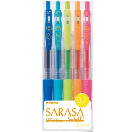 Zebra Sarasa Clip Gel Ballpoint Pens 0.7mm 5 Vibrant Colors Pack of 10-Kiichin - The #1 Place for Japanese Goods in Your Hand!