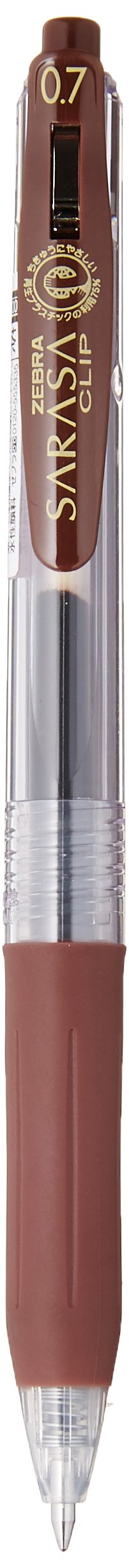 Zebra Sarasa Clip 0.7 Gel Ballpoint Pen in Elegant Brown-Kiichin - The #1 Place for Japanese Goods in Your Hand!