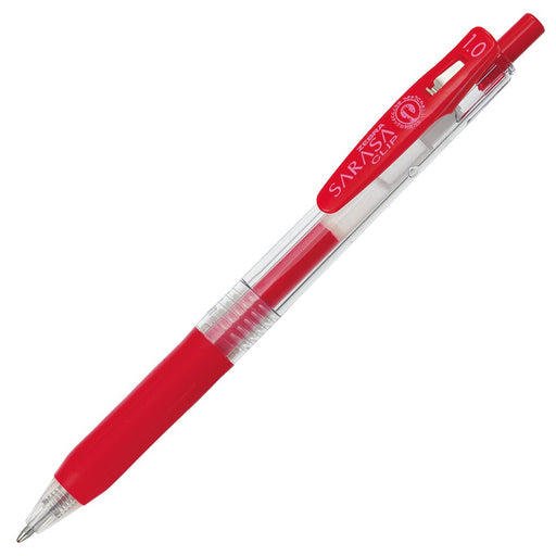 Zebra Sarasa Clip Red Gel Ballpoint Pen 1.0 - Pack of 10-Kiichin - The #1 Place for Japanese Goods in Your Hand!