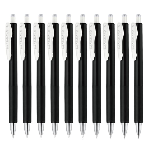 Zebra Sarasanano Black 0.3mm Gel Ballpoint Pen Pack of 10-Kiichin - The #1 Place for Japanese Goods in Your Hand!