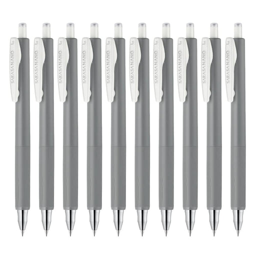 Zebra Sarasanano Gel Ballpoint Pen Set Gray 0.3mm Pack of 10-Kiichin - The #1 Place for Japanese Goods in Your Hand!