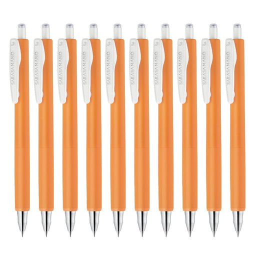 Zebra Sarasanano Gel Ballpoint Pen 0.3mm Pack of 10 Orange - B-Jjh72-Or-Kiichin - The #1 Place for Japanese Goods in Your Hand!