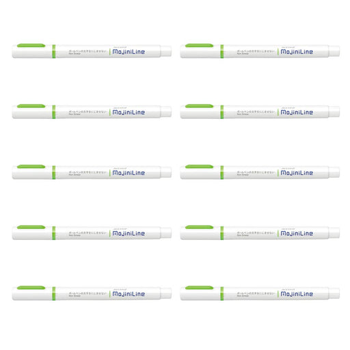 Zebra Just Fit Mozini Line Green Highlighters - Pack of 10 B-Wks22-G Series-Kiichin - The #1 Place for Japanese Goods in Your Hand!