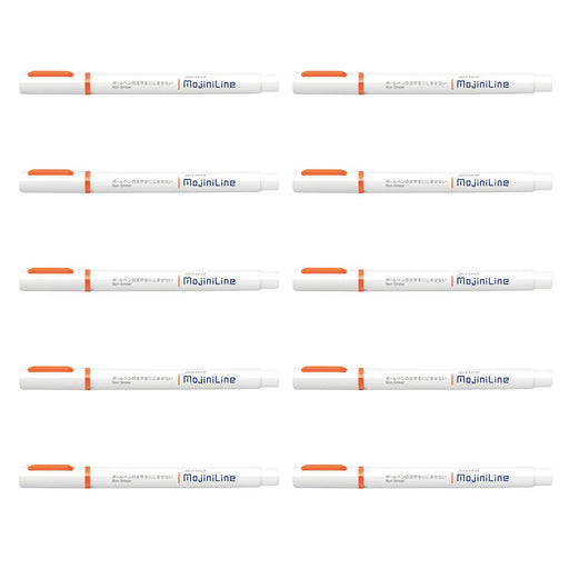 Zebra Mozini Line Highlighters Just Fit 10-Piece Set Orange - B-Wks22-Or-Kiichin - The #1 Place for Japanese Goods in Your Hand!