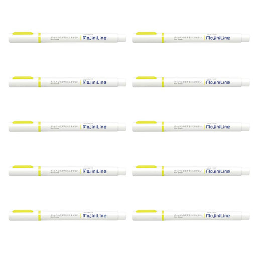 Zebra Mozini Line Just Fit Highlighter Yellow 10 Pieces - B-Wks22-Y-Kiichin - The #1 Place for Japanese Goods in Your Hand!