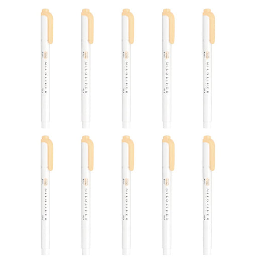 Zebra Highlighter Mildliner Pack of 10 Honey Orange B-Wkt7-Mhor-Kiichin - The #1 Place for Japanese Goods in Your Hand!