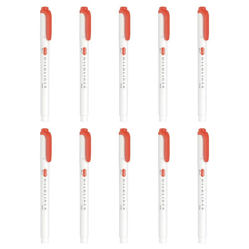 Zebra Mild Marigold Highlighter Liner - Pack of 10 B-Wkt7-Mmgo-Kiichin - The #1 Place for Japanese Goods in Your Hand!