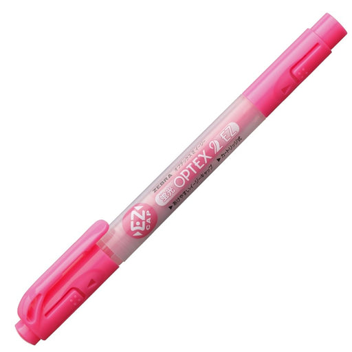 Zebra Optex 2 EZ Pink Highlighter - Set of 10 Pieces B-WKT11-P Series-Kiichin - The #1 Place for Japanese Goods in Your Hand!