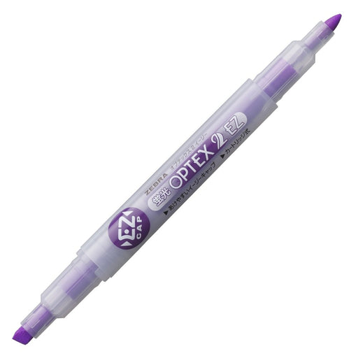 Zebra Optex 2 Ez Purple Highlighter - Pack of 10 B-Wkt11-Pu Model-Kiichin - The #1 Place for Japanese Goods in Your Hand!