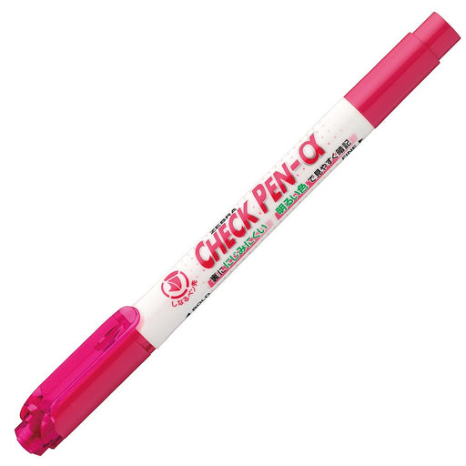 Zebra Alpha Pink Memorization Check Pen Pack of 10 - B-Wyt20-P-Kiichin - The #1 Place for Japanese Goods in Your Hand!